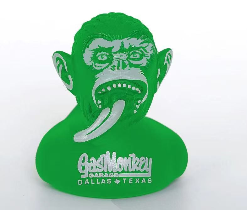 green-themed promotional rubber duck for brands