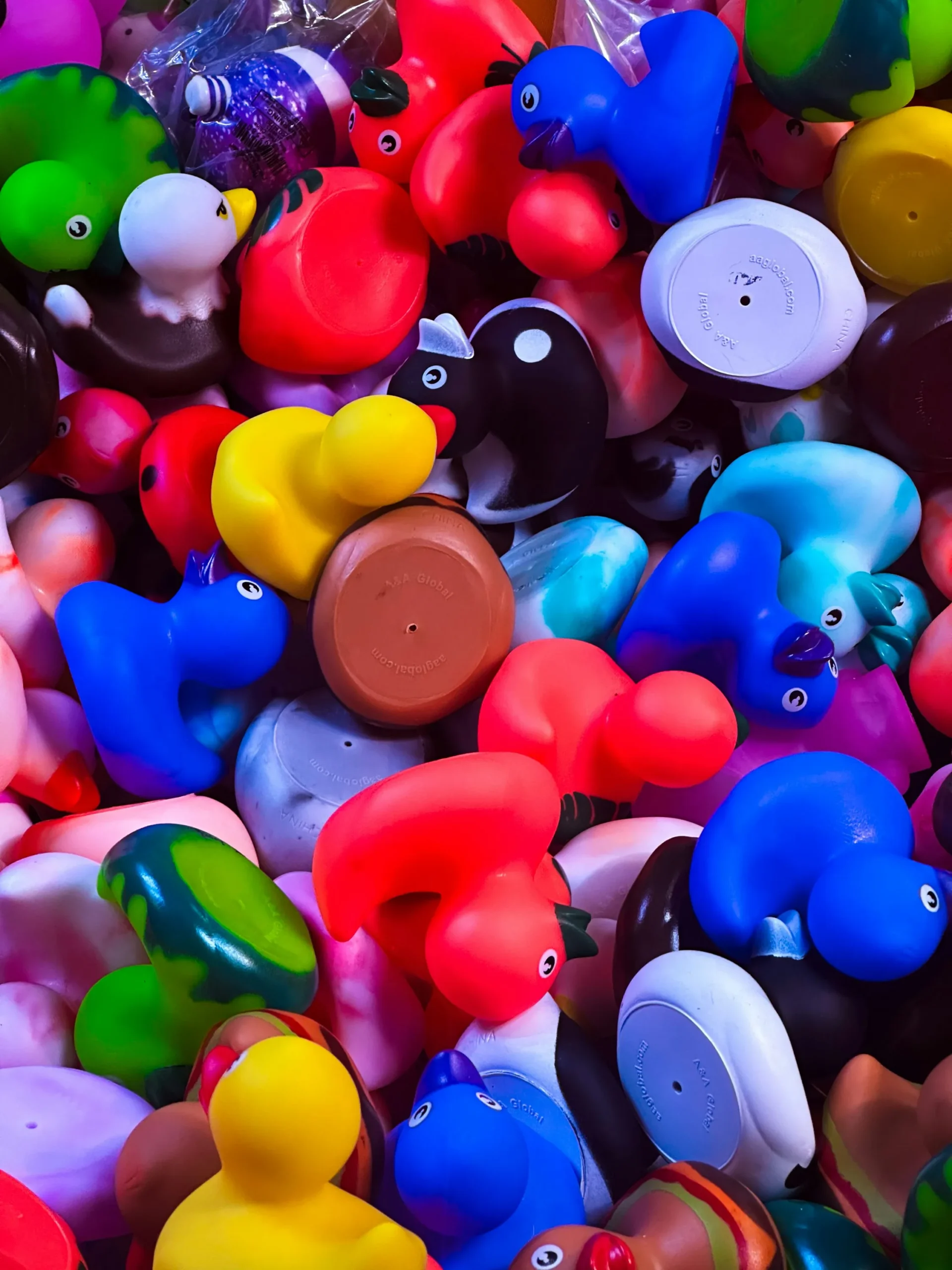 bulk custom rubber ducks polybag packaging