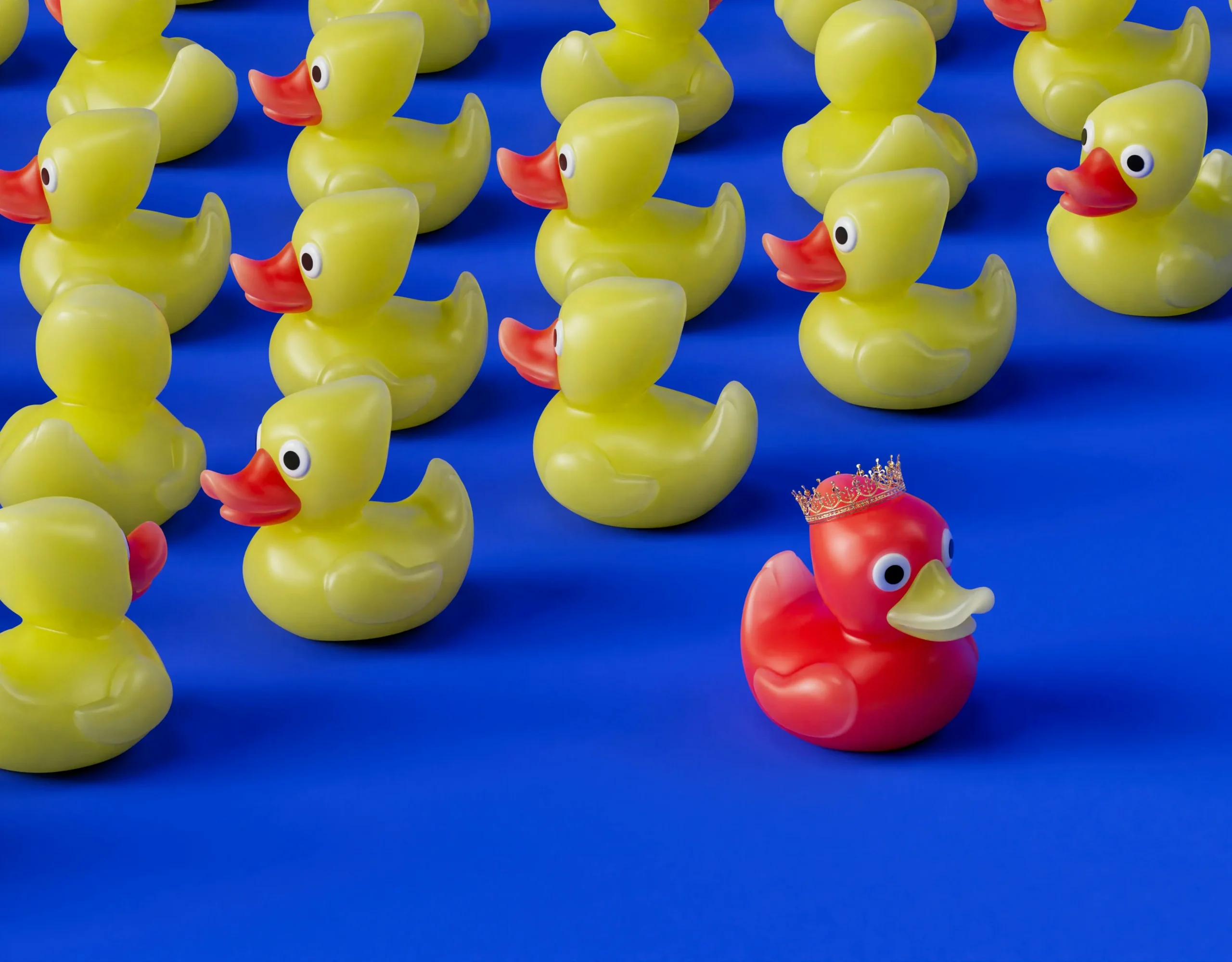 custom rubber ducks stacked colorful