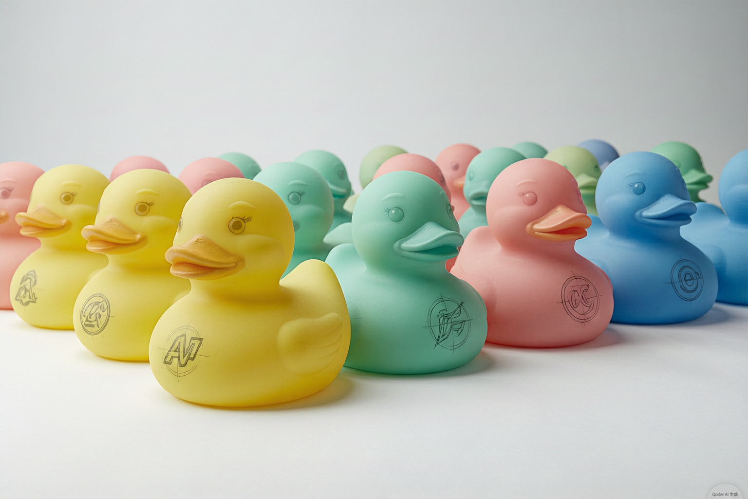 Custom rubber ducks for virtual event swag boxes